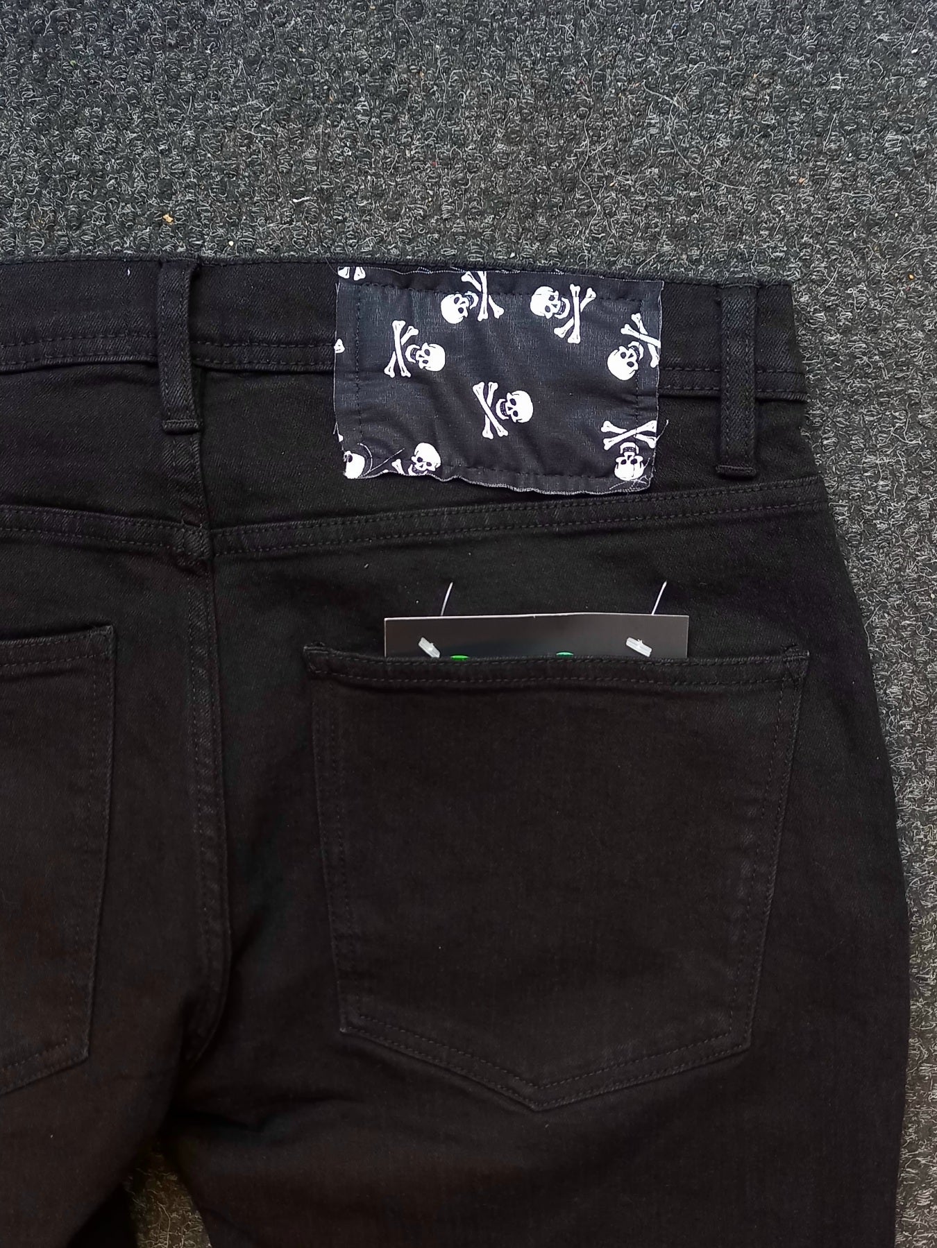 Black Custom Skinny Jeans Pirates