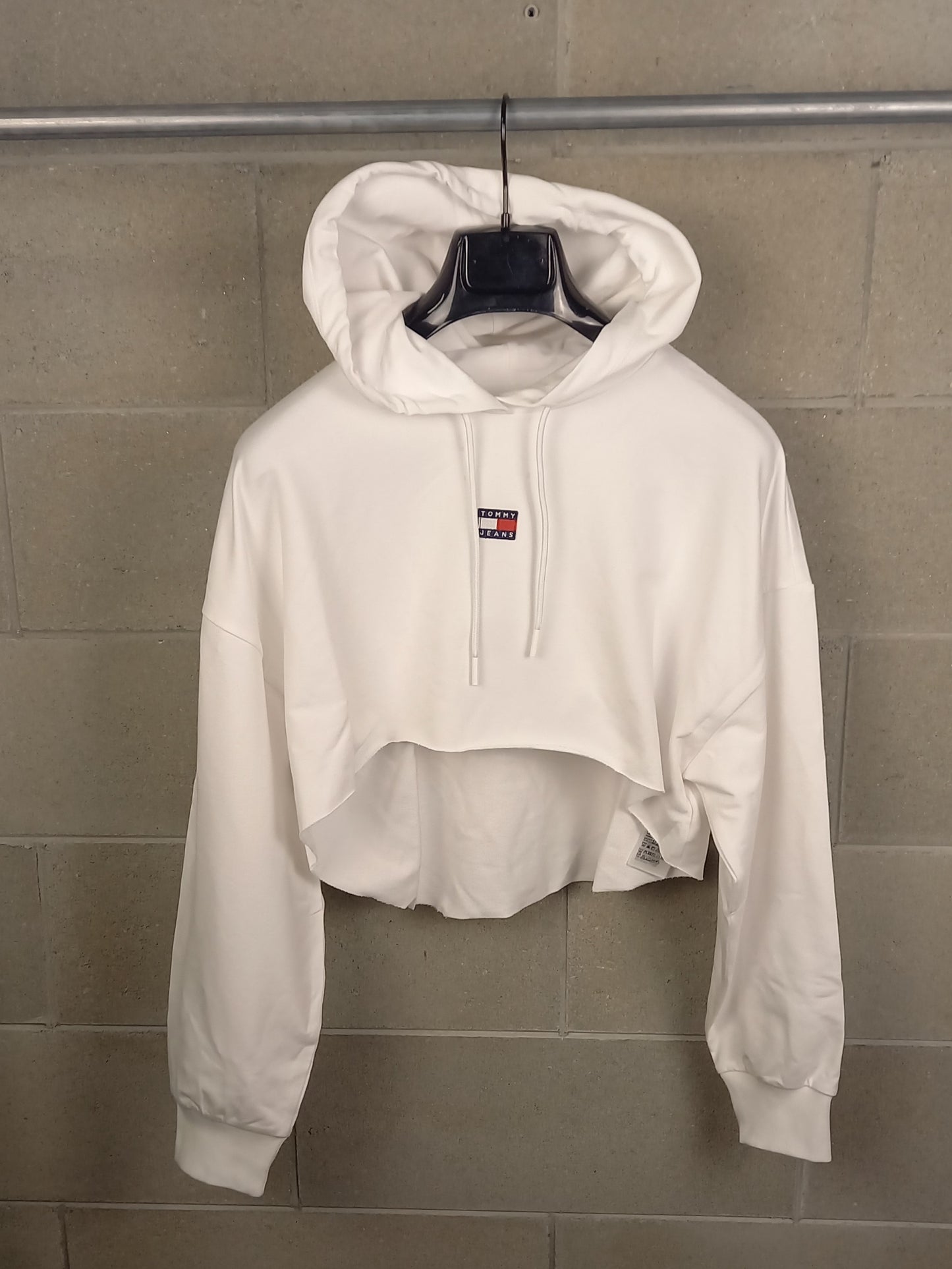 Tommy Hilfiger® Felpa Bianca Crop con cappuccio Regular Fit