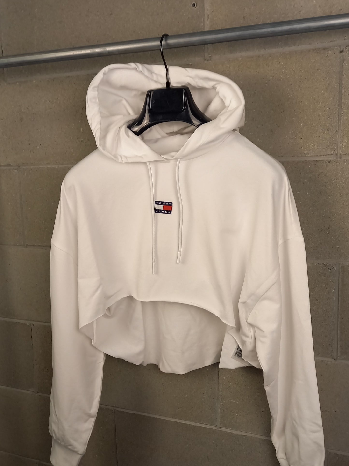 Tommy Hilfiger® Felpa Bianca Crop con cappuccio Regular Fit