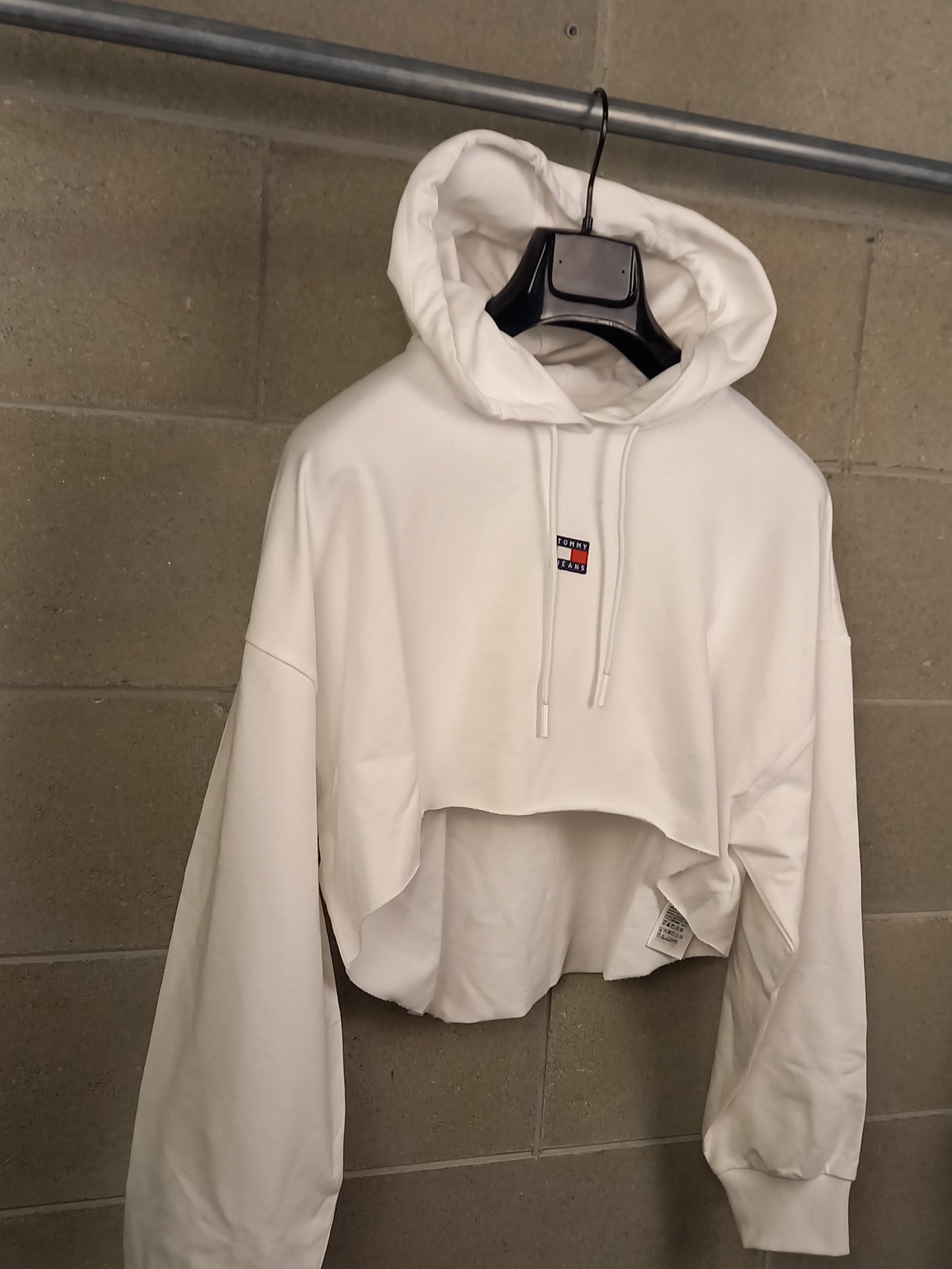 Tommy Hilfiger® Felpa Bianca Crop con cappuccio Regular Fit