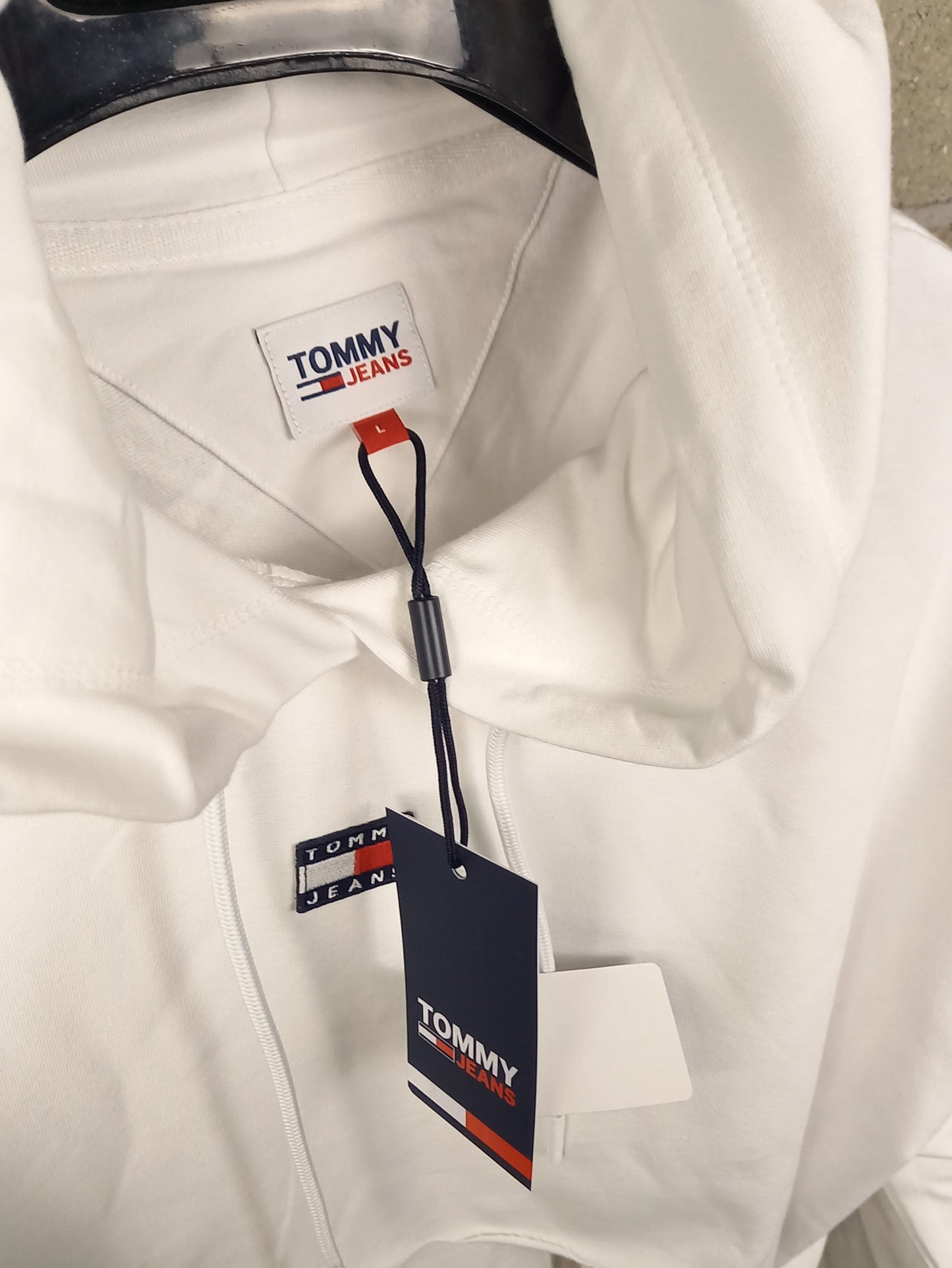 Tommy Hilfiger® Felpa Bianca Crop con cappuccio Regular Fit