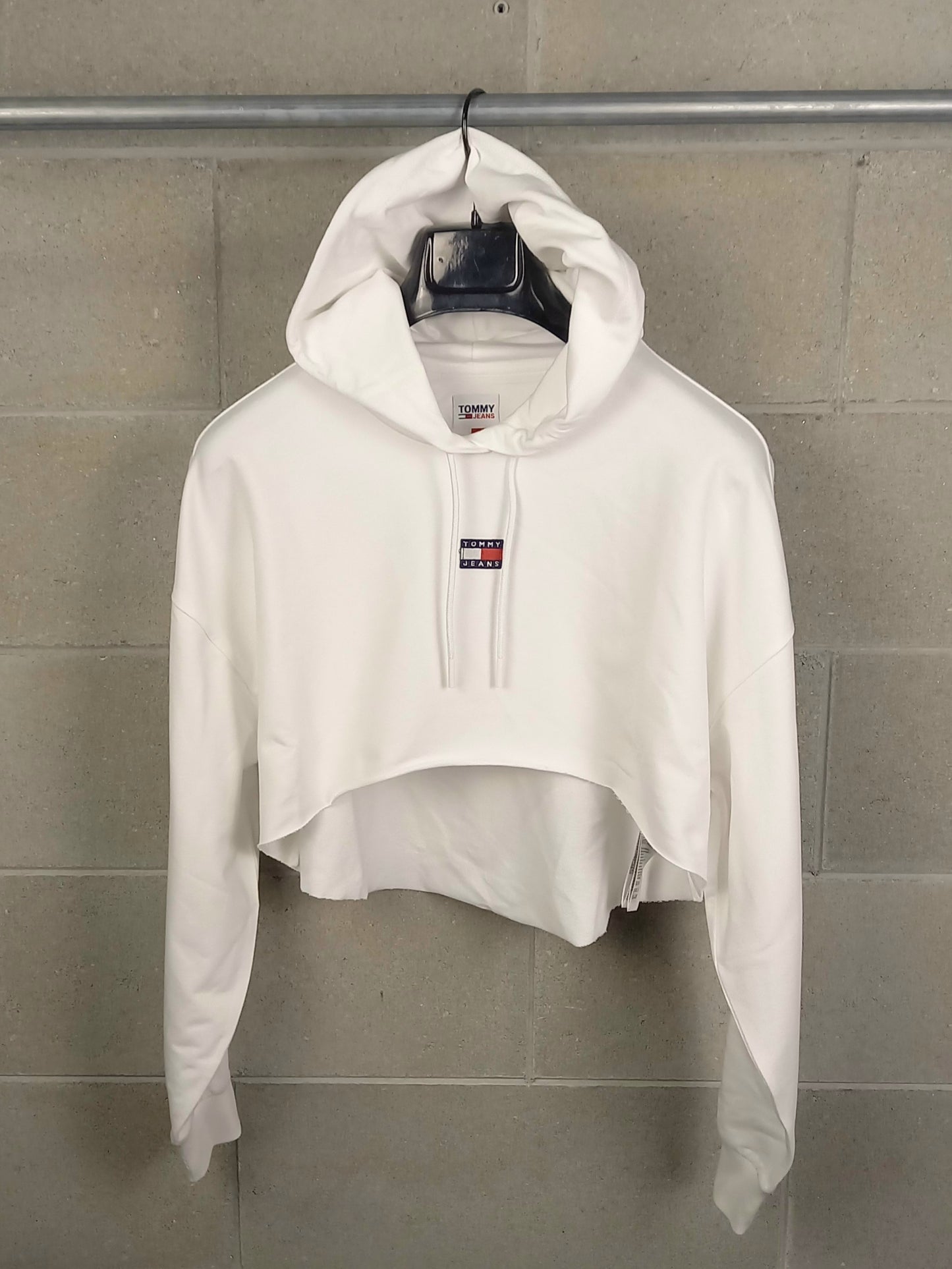 Tommy Hilfiger® Felpa Bianca Crop con cappuccio Regular Fit