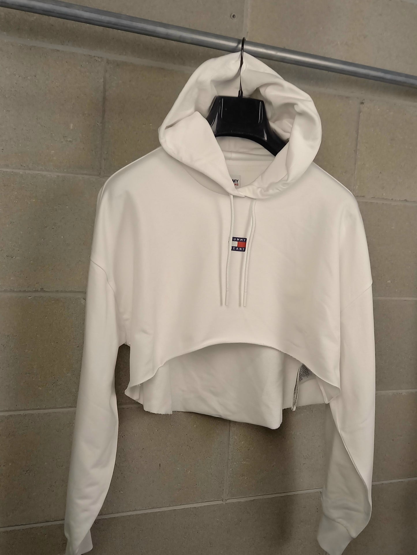 Tommy Hilfiger® Felpa Bianca Crop con cappuccio Regular Fit