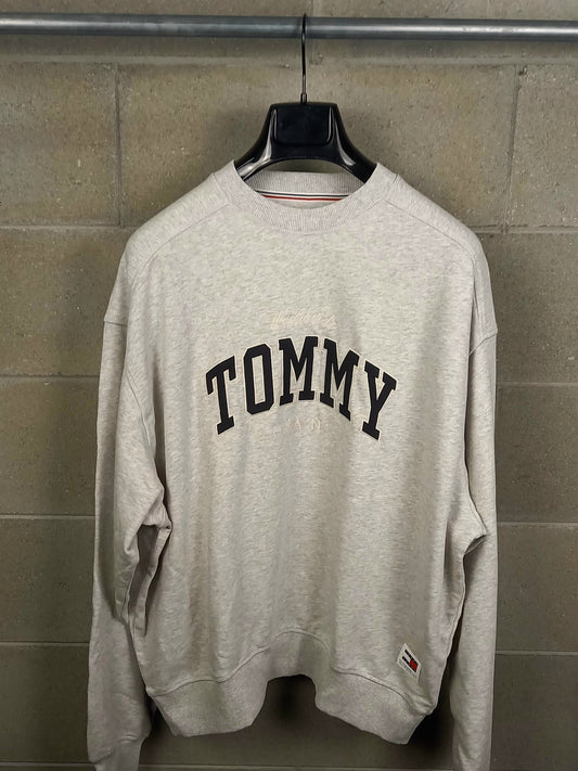 Tommy Hilfiger® Felpa Silver Grey girocollo Oversize Fit