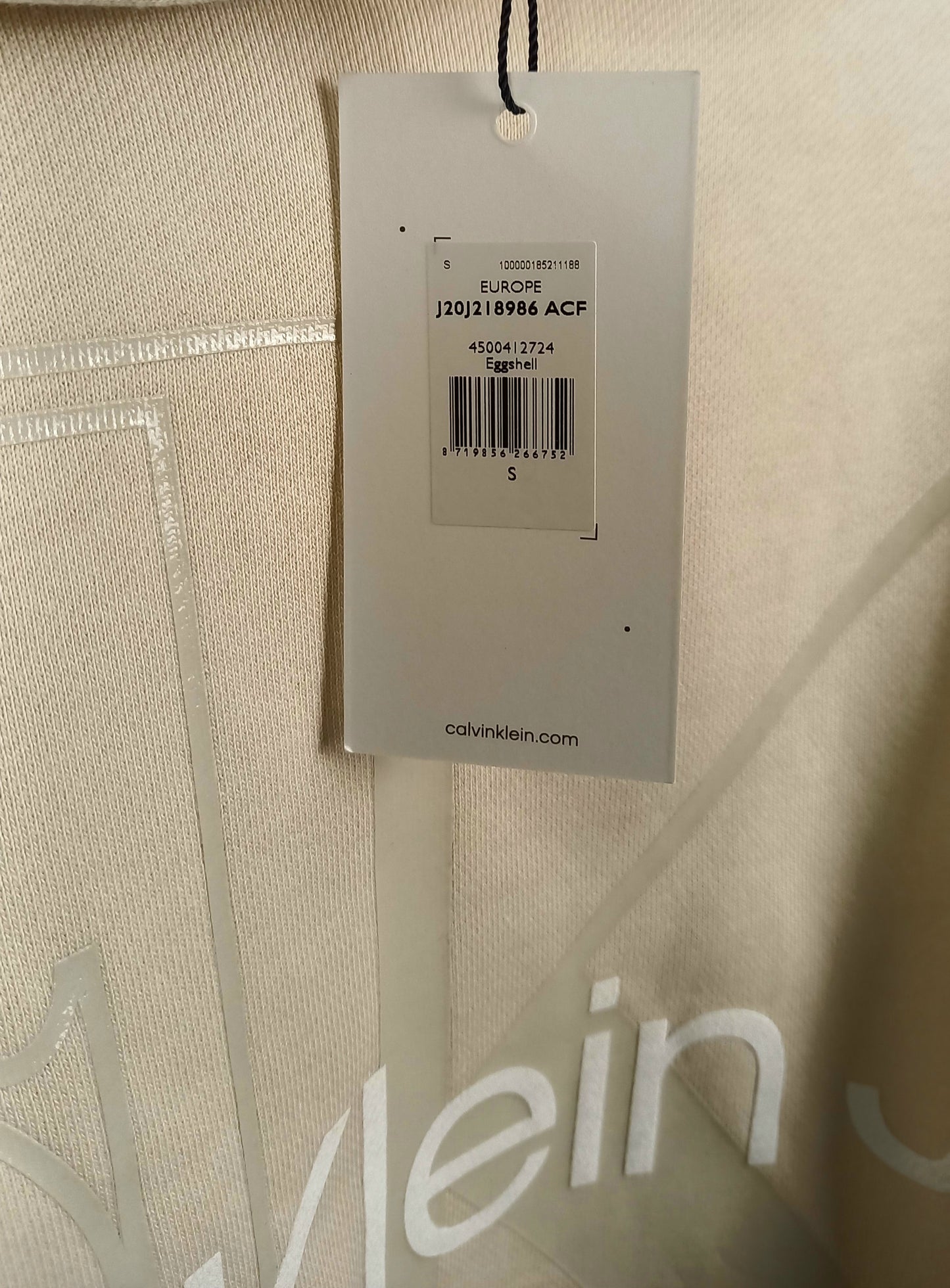 Calvin Klein® Felpa Leggera Egg Shell