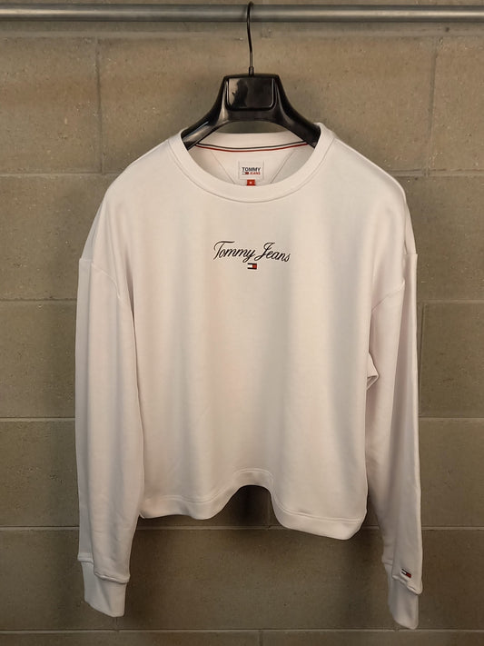 Tommy Hilfiger® Felpa Essential Logo Bianco Relaxed Fit