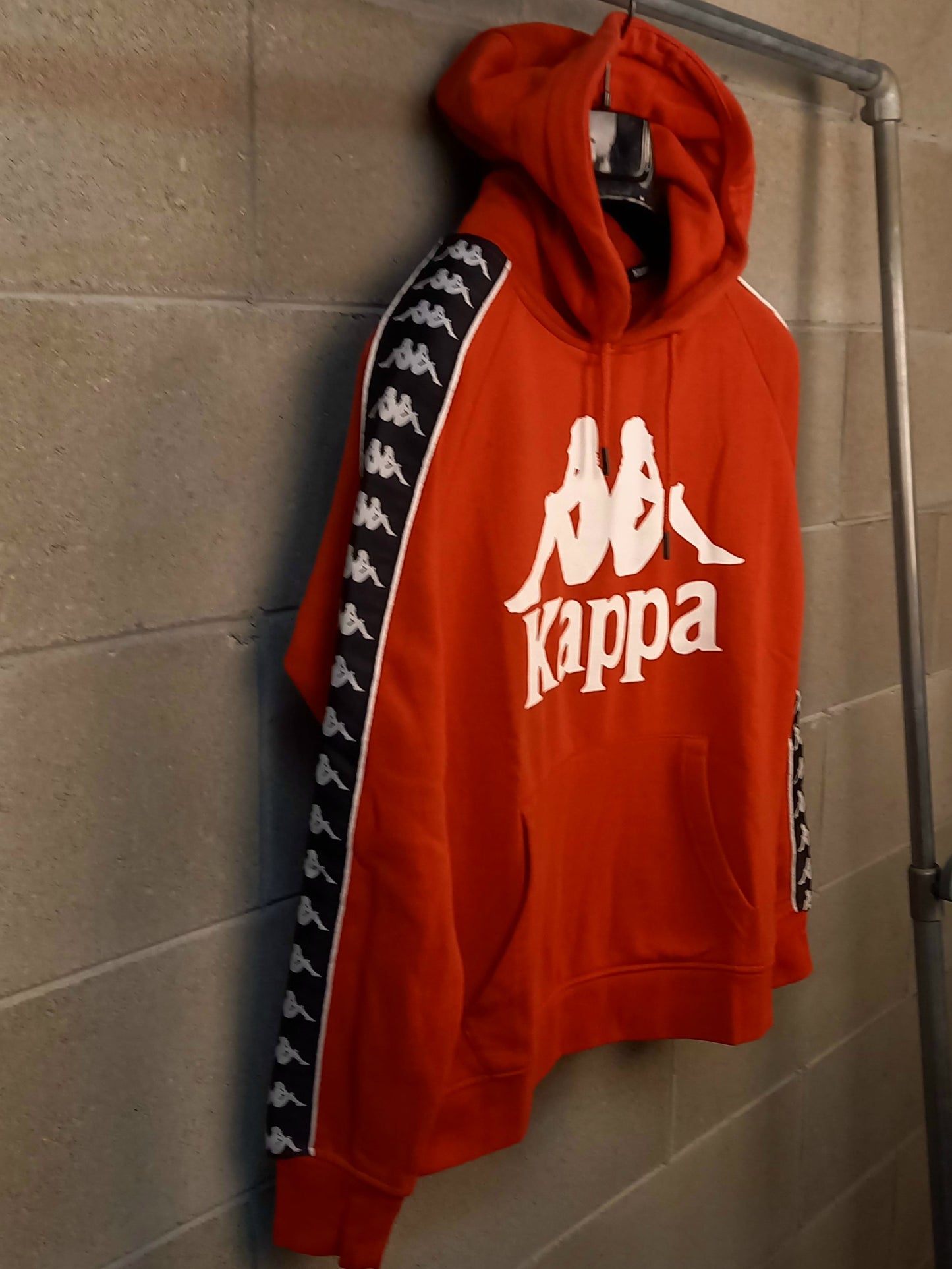 Kappa® Felpa con cappuccio Rossa Vestibilità Slim