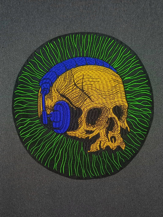 Toppa Patch Ricamata Yellow Skull