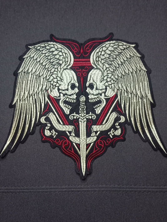 Toppa Patch ricamata Skulls spade