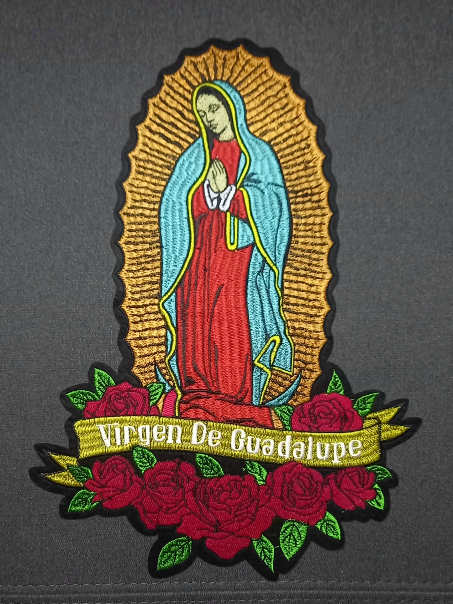 Toppa Patch ricamata Virgen de Guadalupe