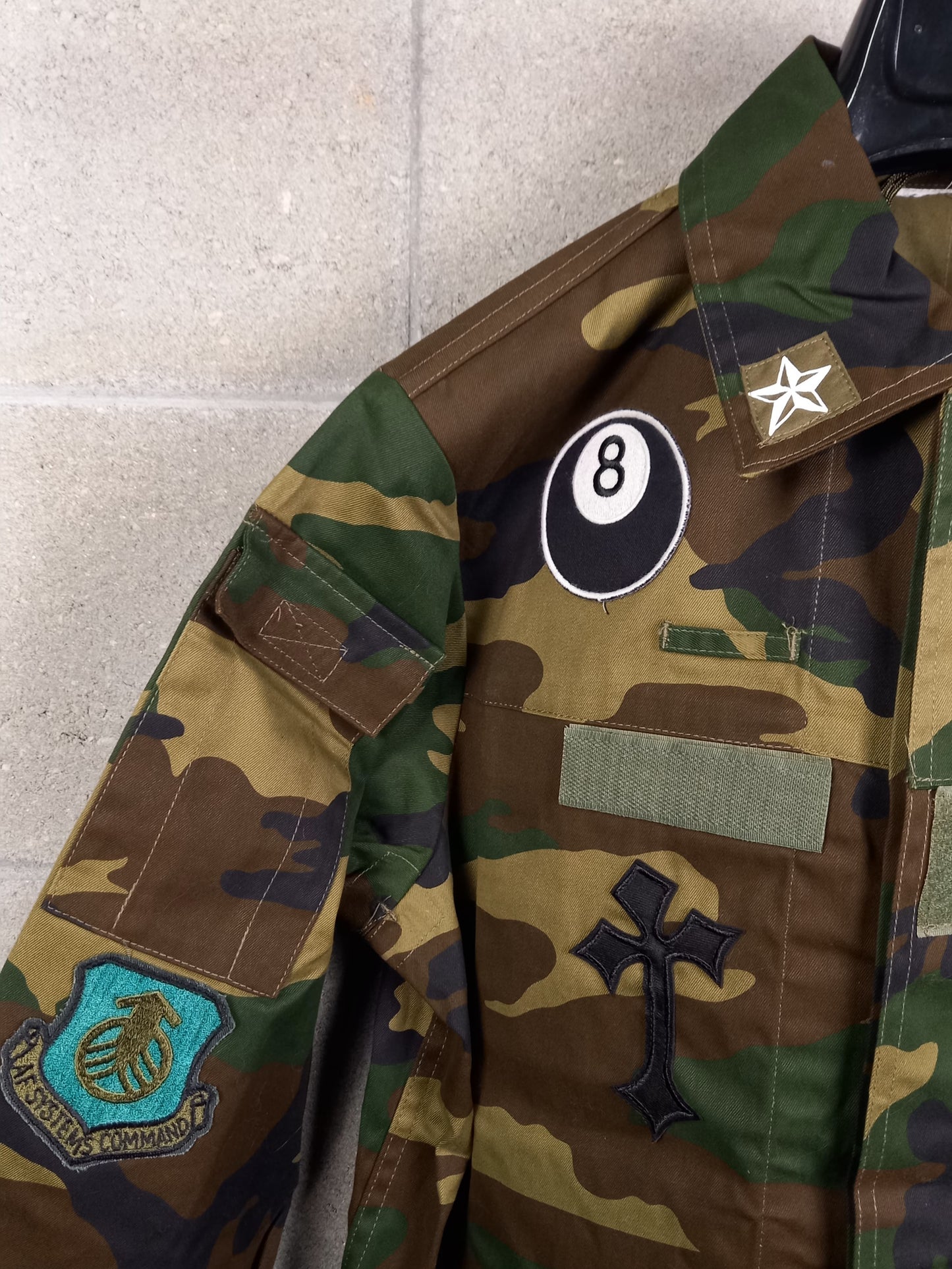 Original Army Jacket Customized Camouflage Tiger 8 Ball