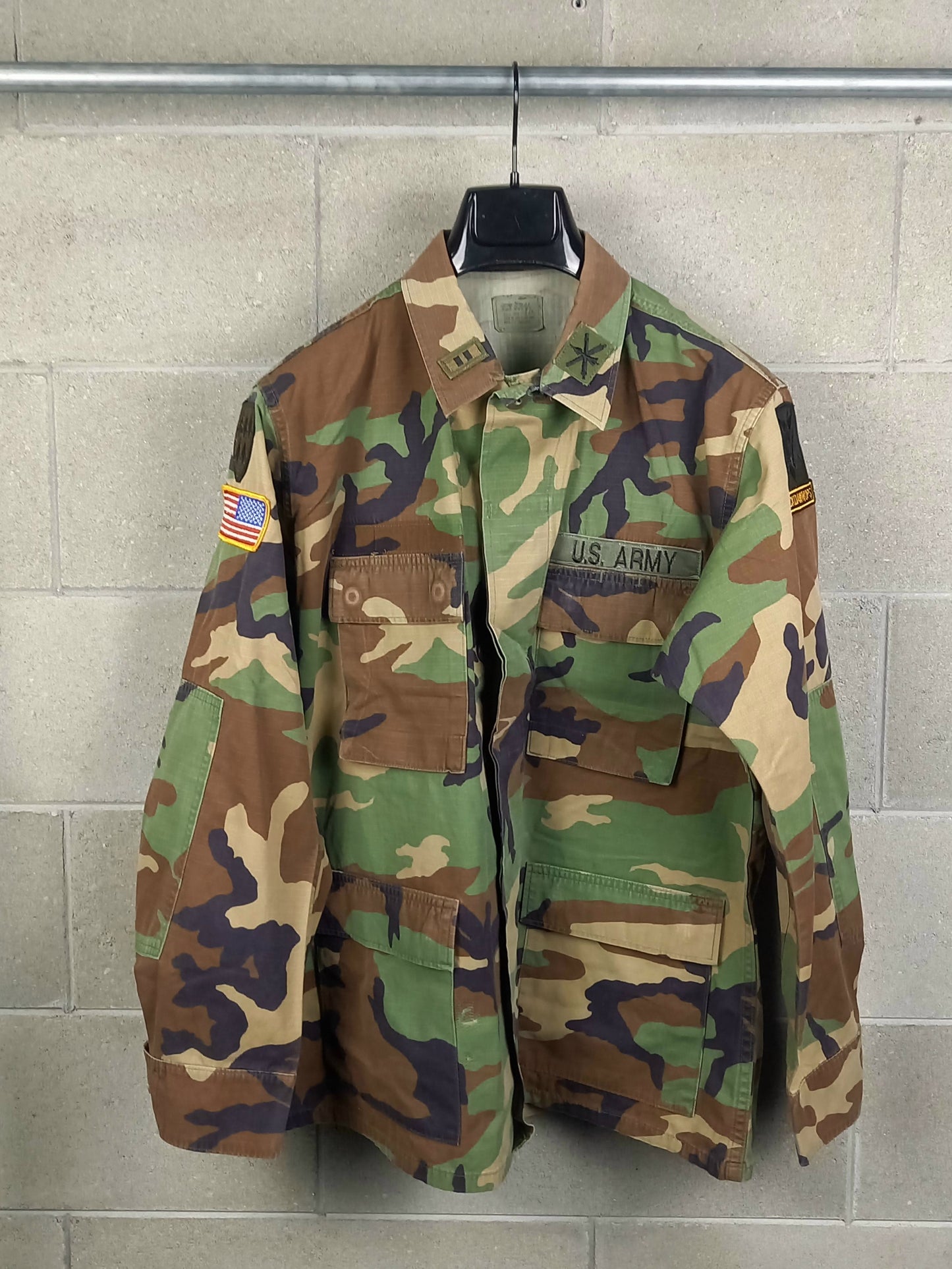 Original U.S. Army Flags Jacket Customized Camouflage