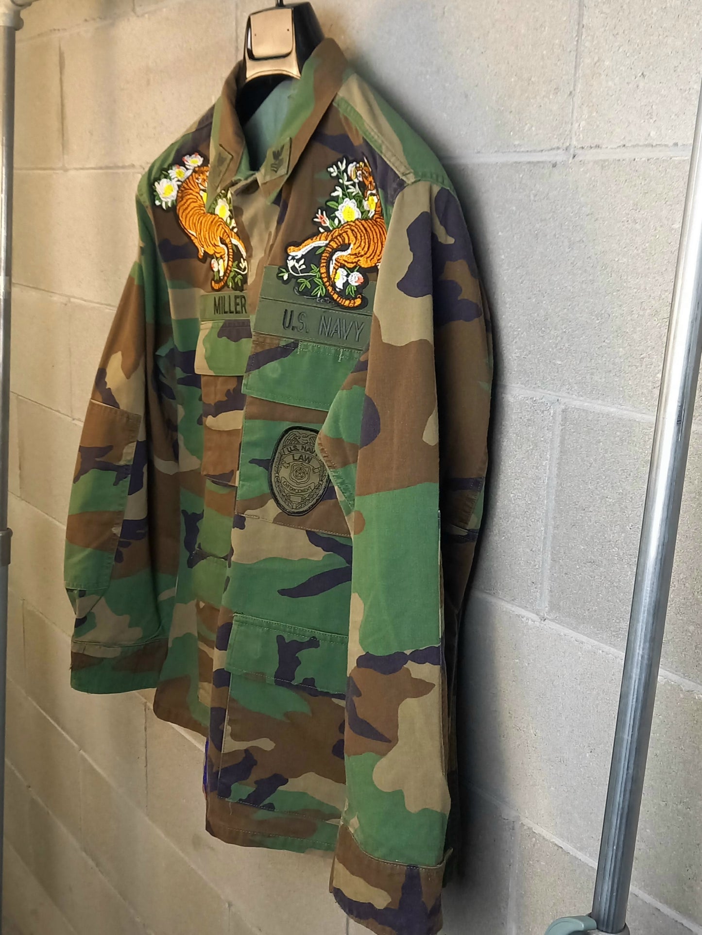 Original Army Jacket Customized Camouflage Tigers&Dragons
