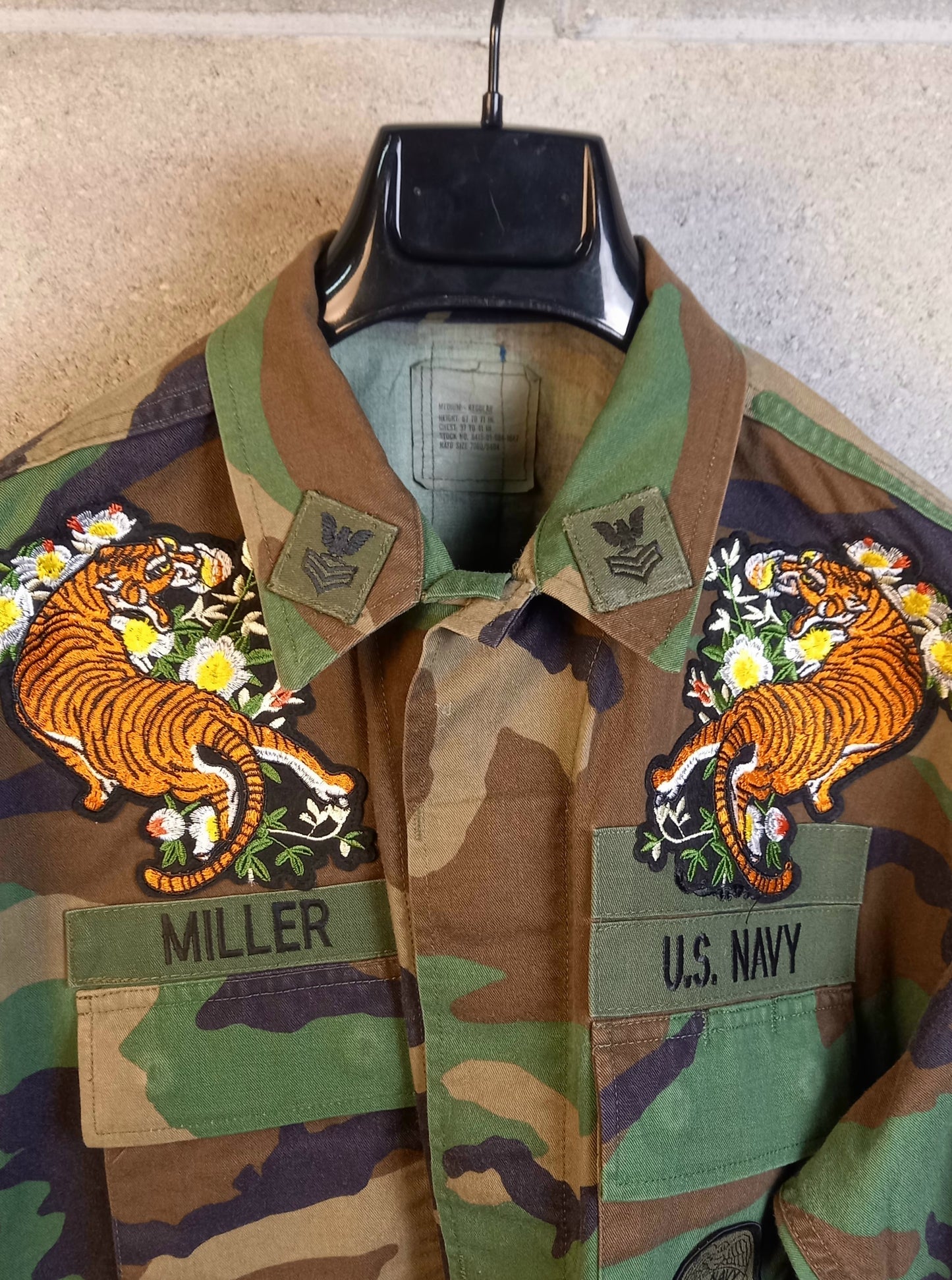 Original Army Jacket Customized Camouflage Tigers&Dragons