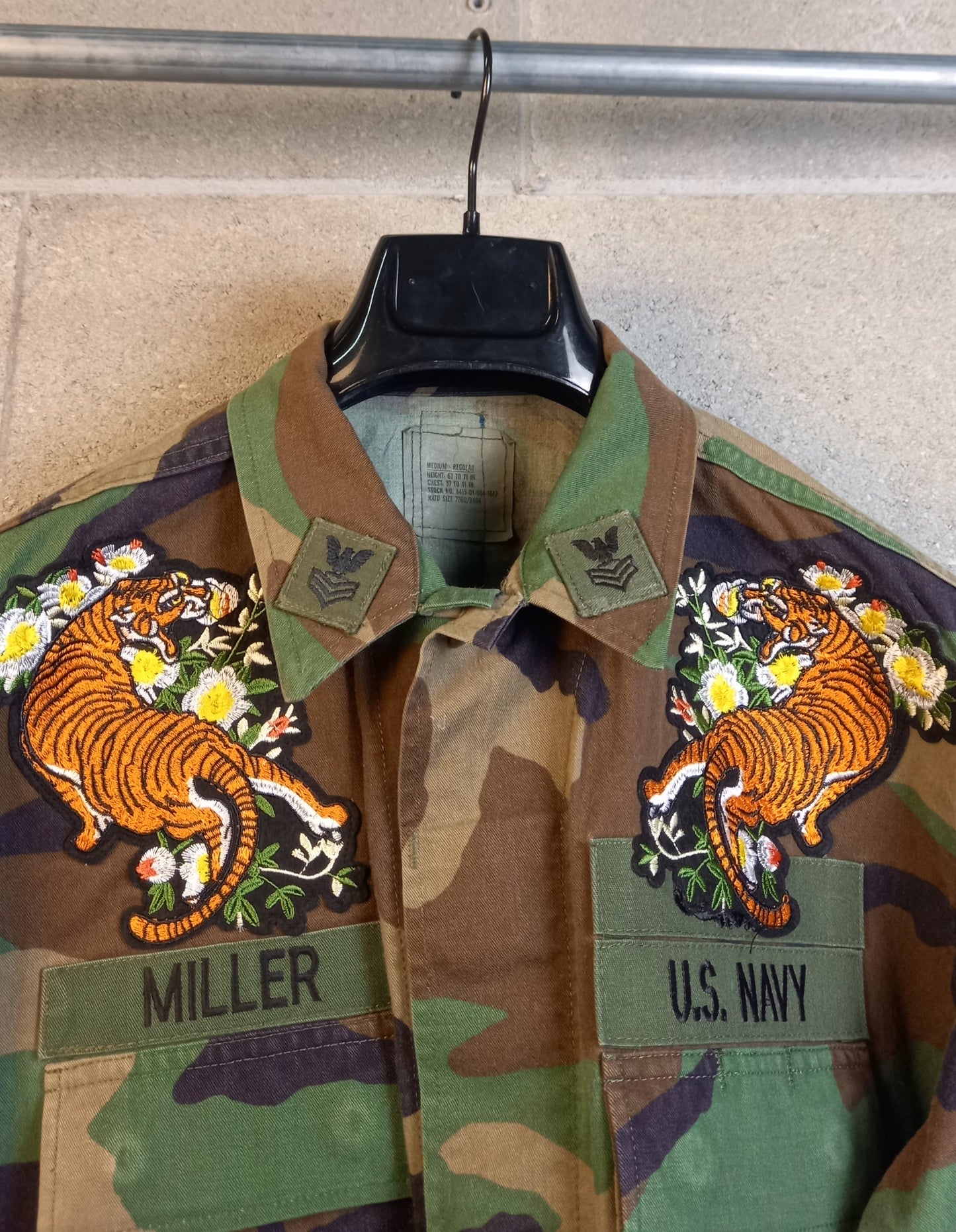 Original Army Jacket Customized Camouflage Tigers&Dragons