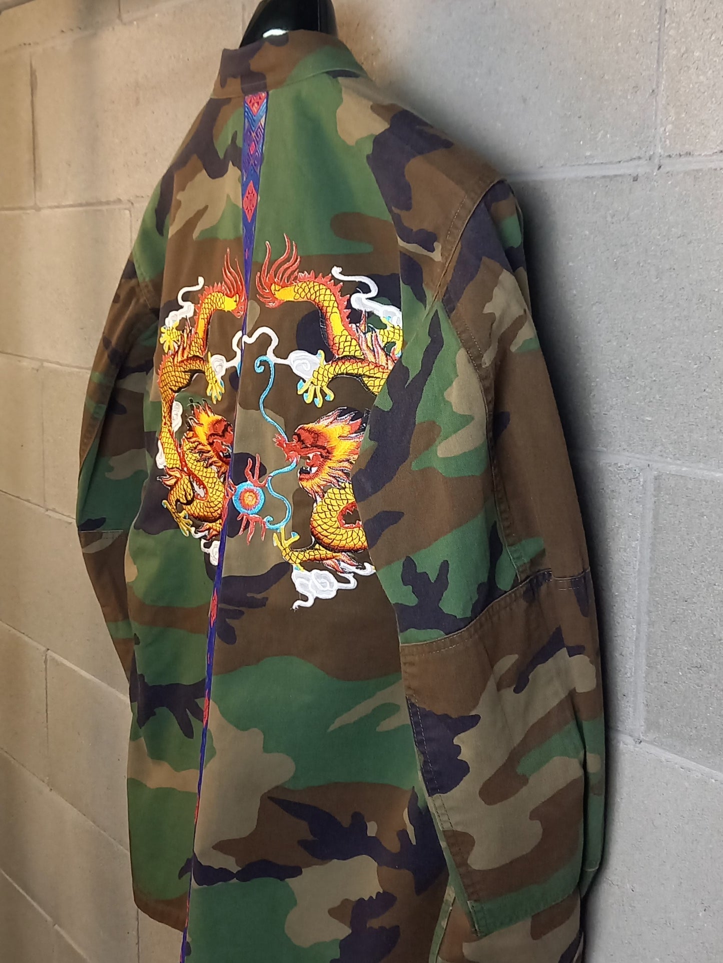 Original Army Jacket Customized Camouflage Tigers&Dragons