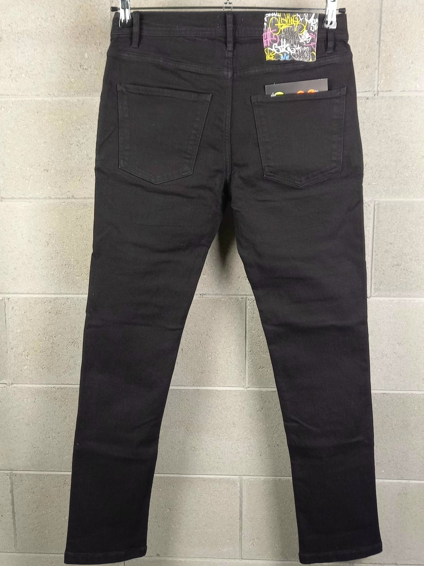 Black Custom Skinny Jeans Graffiti