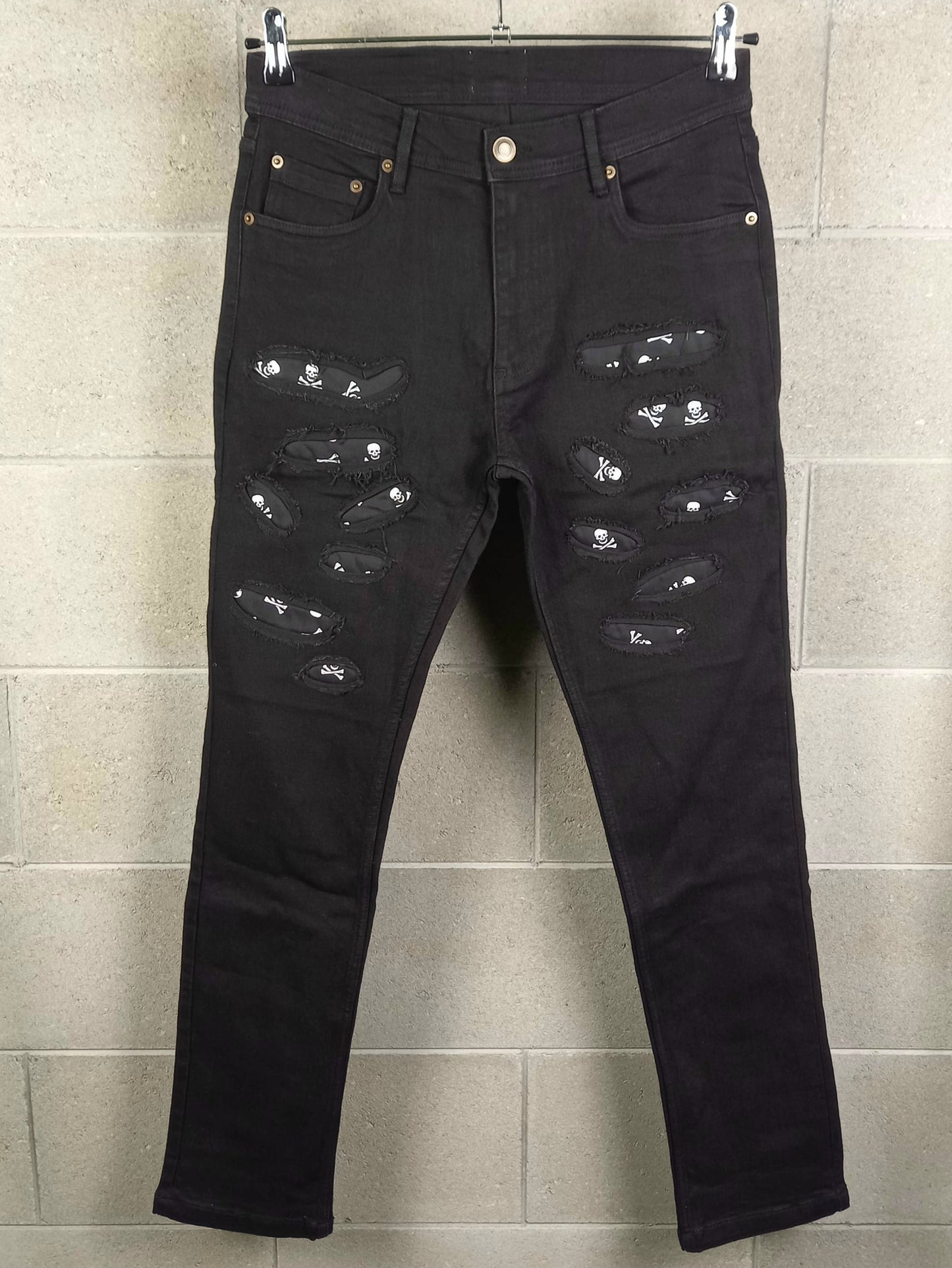 Black Custom Skinny Jeans Pirates