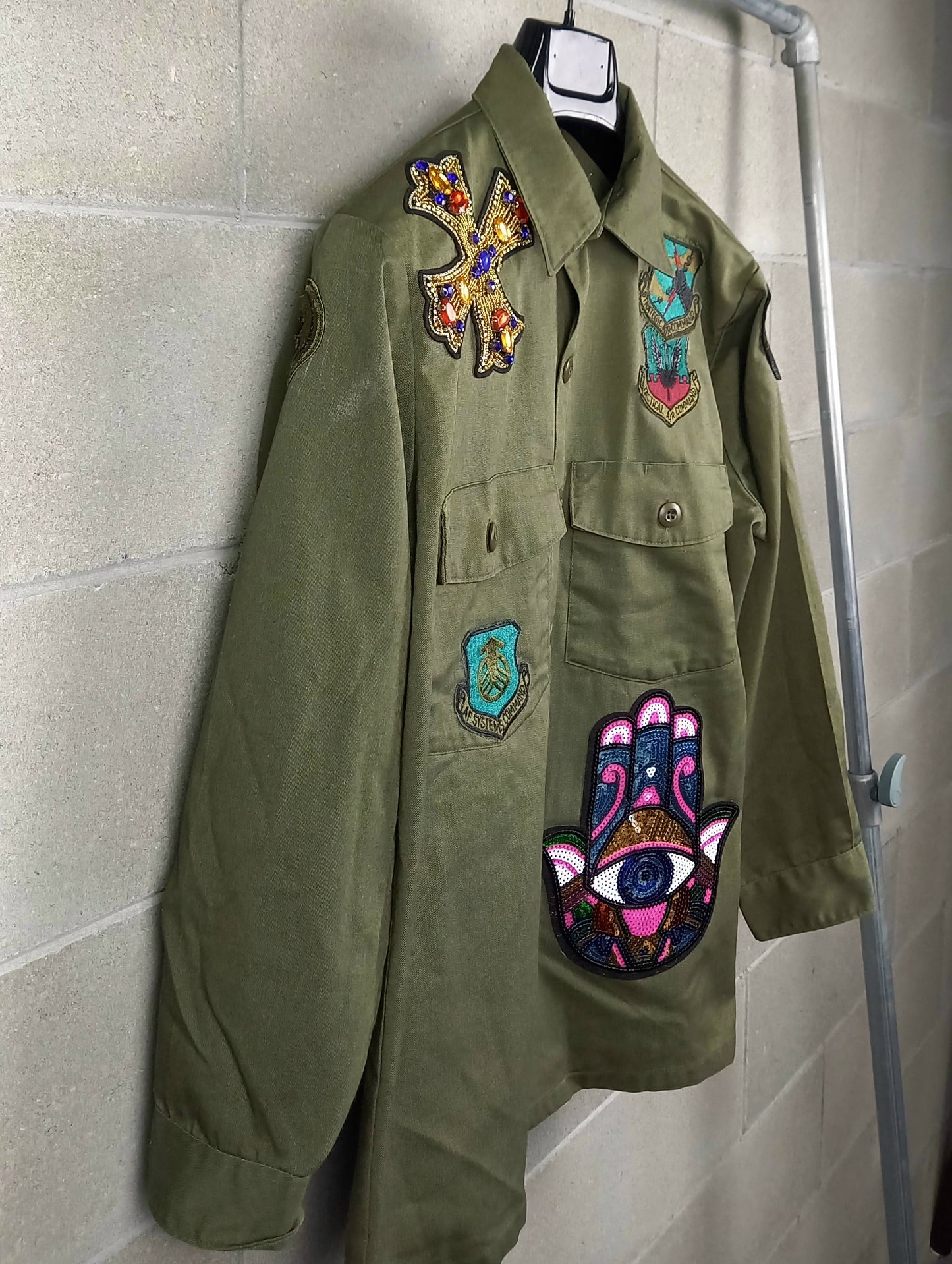 Original Jacket Customized Army Paillettes