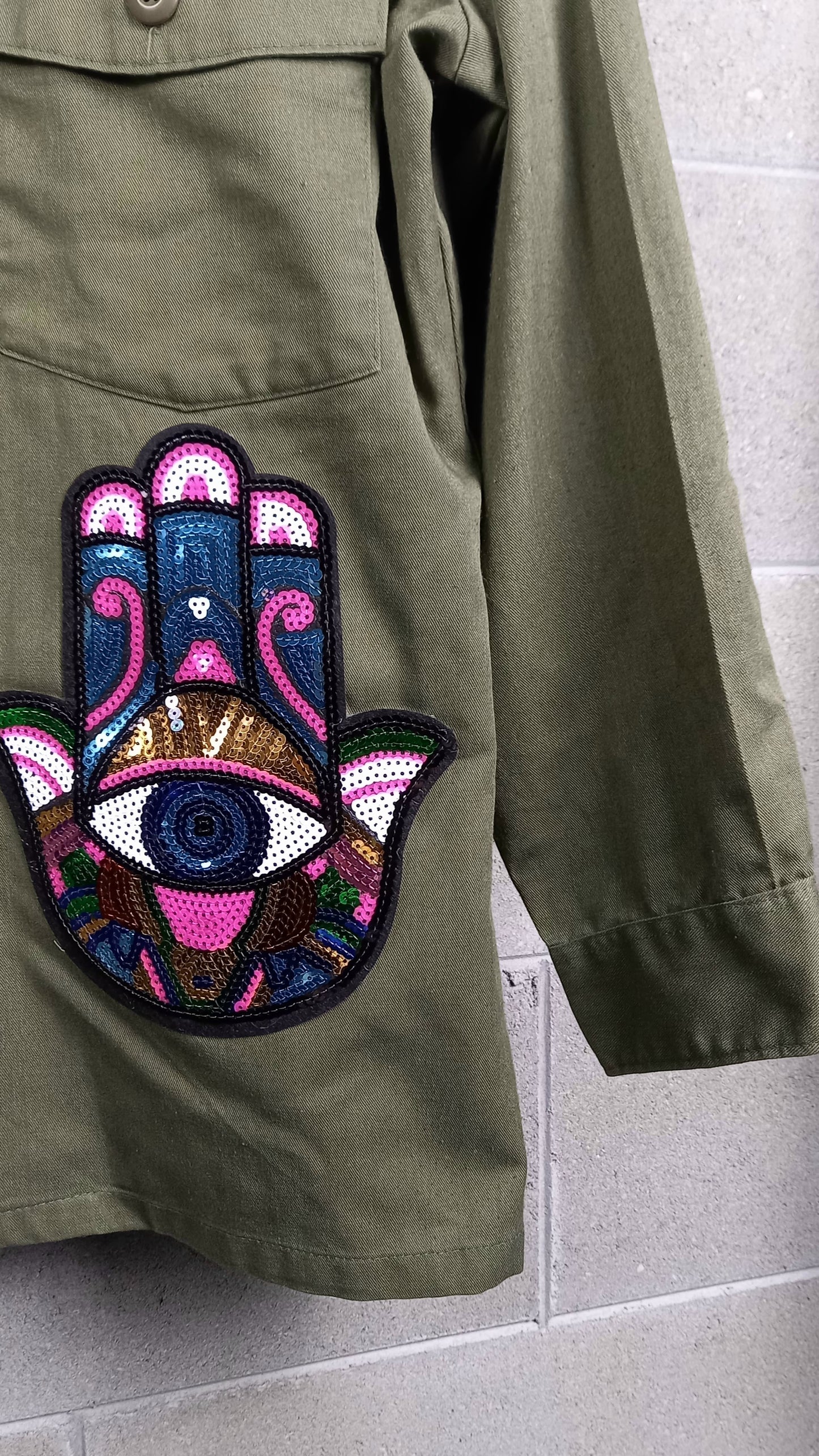 Original Jacket Customized Army Paillettes