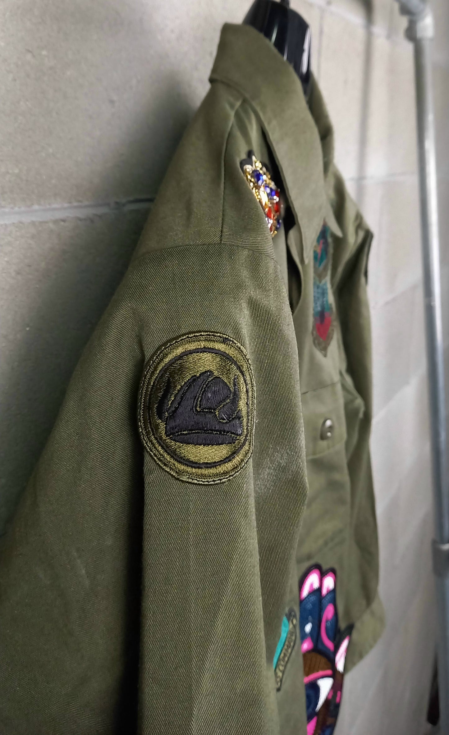 Original Jacket Customized Army Paillettes