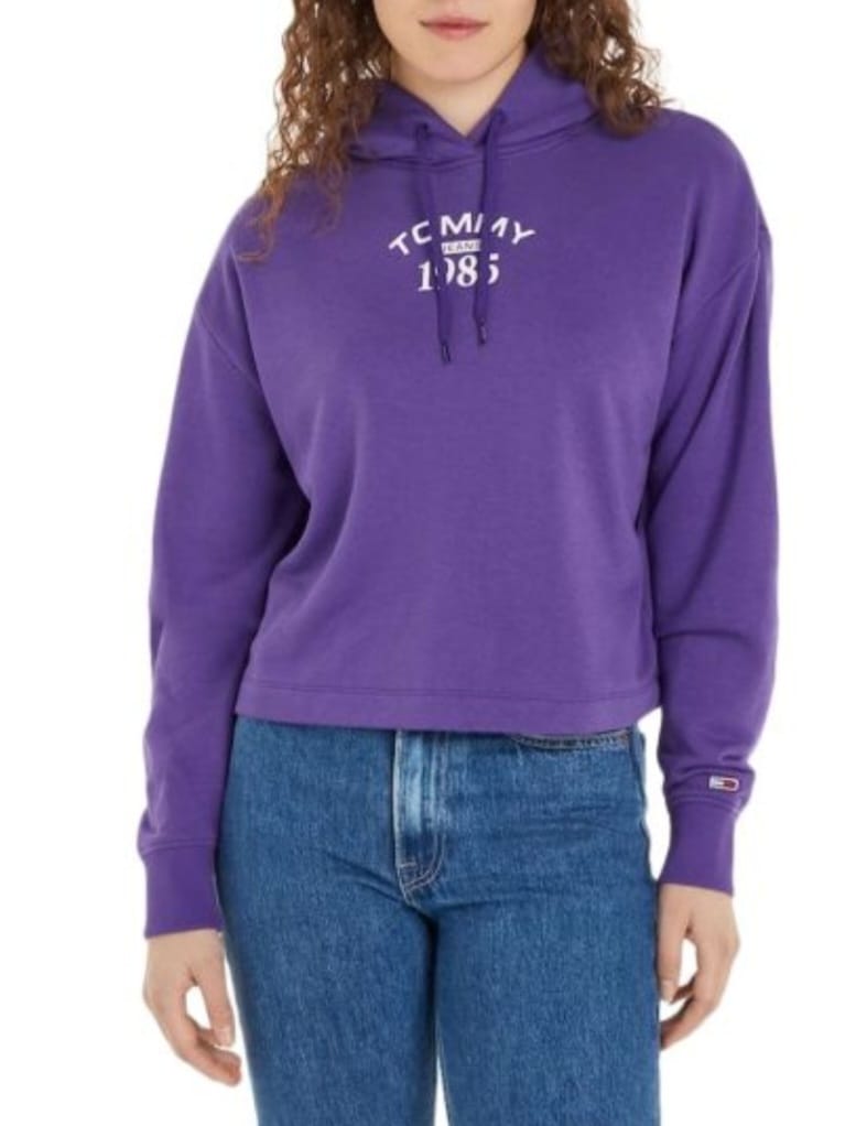 Tommy Hilfiger® Felpa Viola con Cappuccio Regular Fit