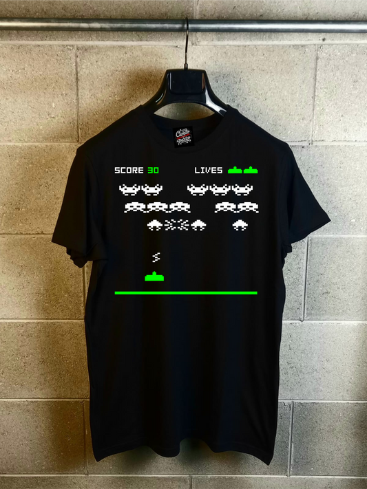 T-shirt Black Space Invaders