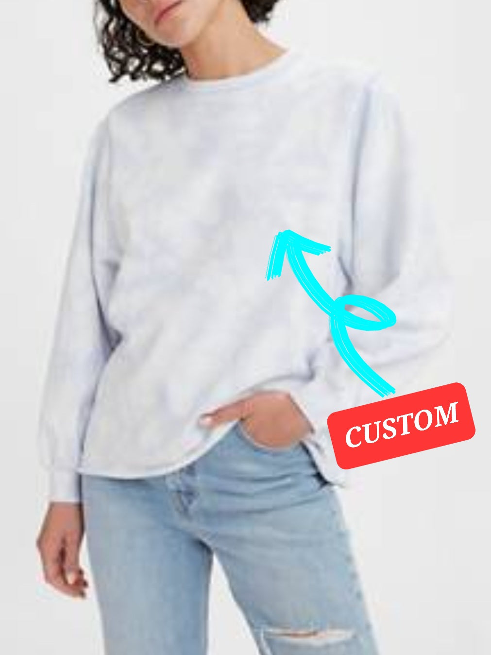 Levi's®
Felpa Charlie Sweatshirt Customizzata Crew A34000000 White Blue