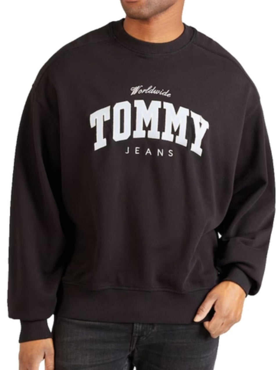 Tommy Hilfiger® Felpa Black girocollo Oversize Fit