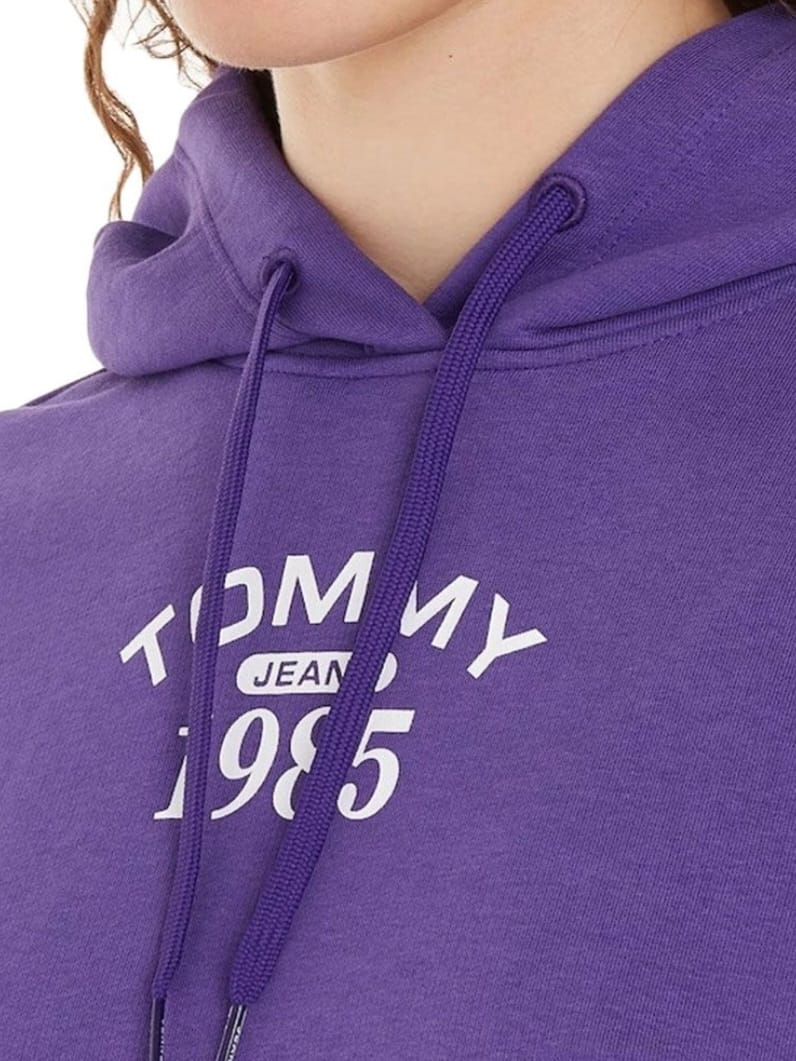 Tommy Hilfiger® Felpa Viola con Cappuccio Regular Fit