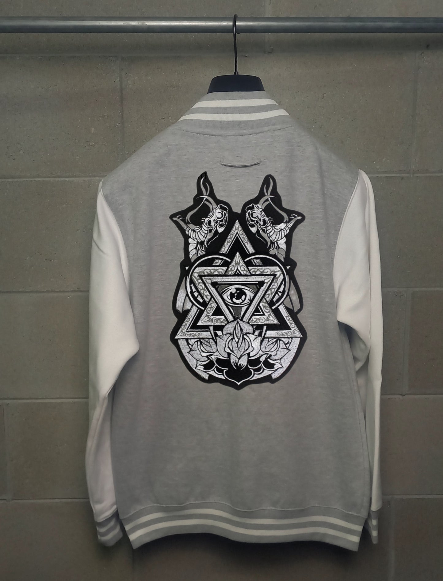 Varsity College Felpa Melange Grey/White