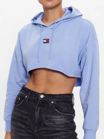 Tommy Hilfiger® Felpa Blu Regular Fit Crop Turchese