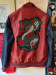 Varsity Jacket Blu/Red Snake Roses